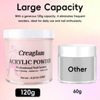 Creaglam salon quality acrylic nail powder large container