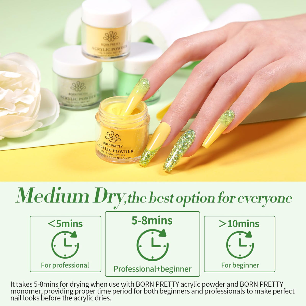 Professional polymer nail kit for DIY home salon use