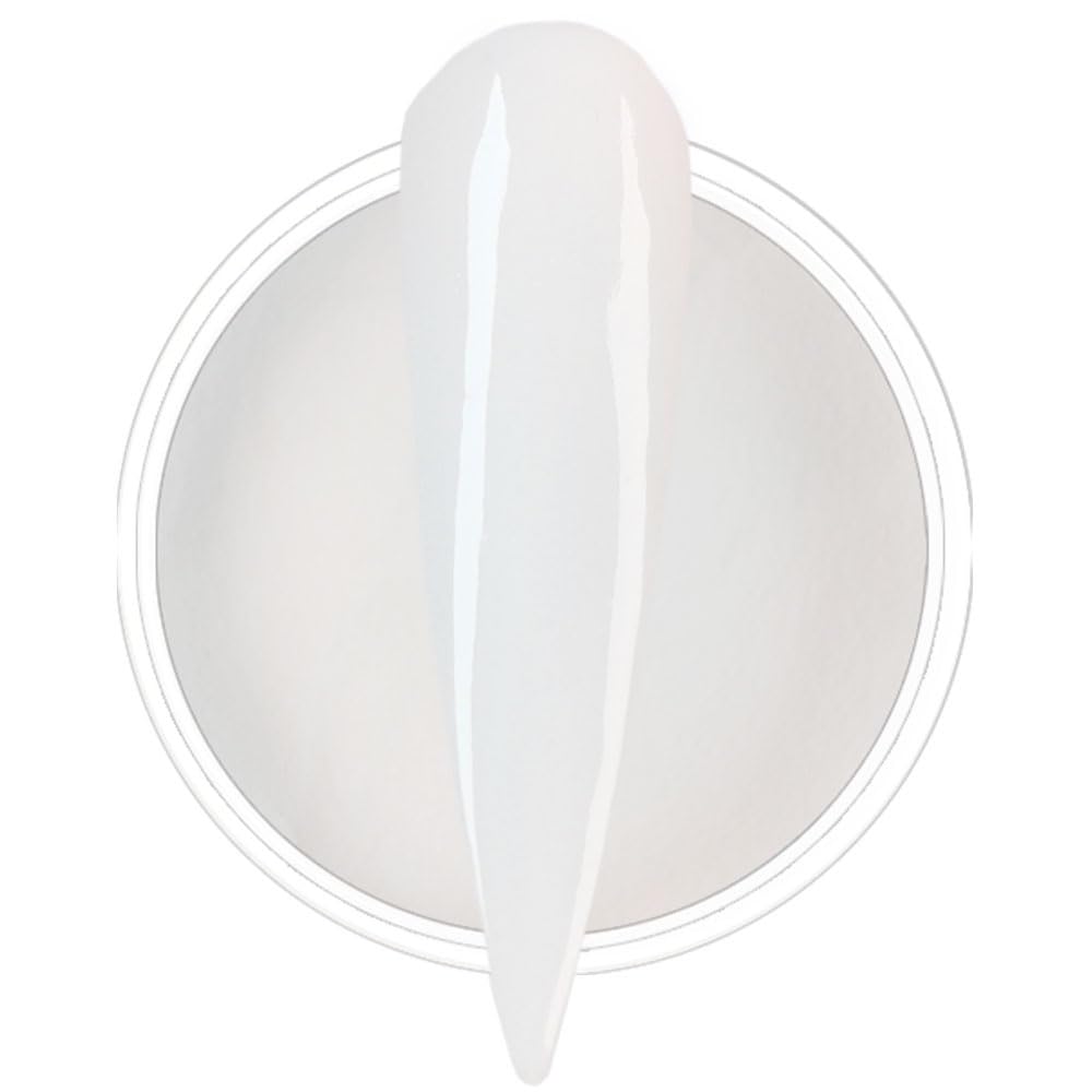 Set of nails created with Oumisaya milky white glow powder