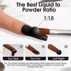 Crystal polymer black nail powder application