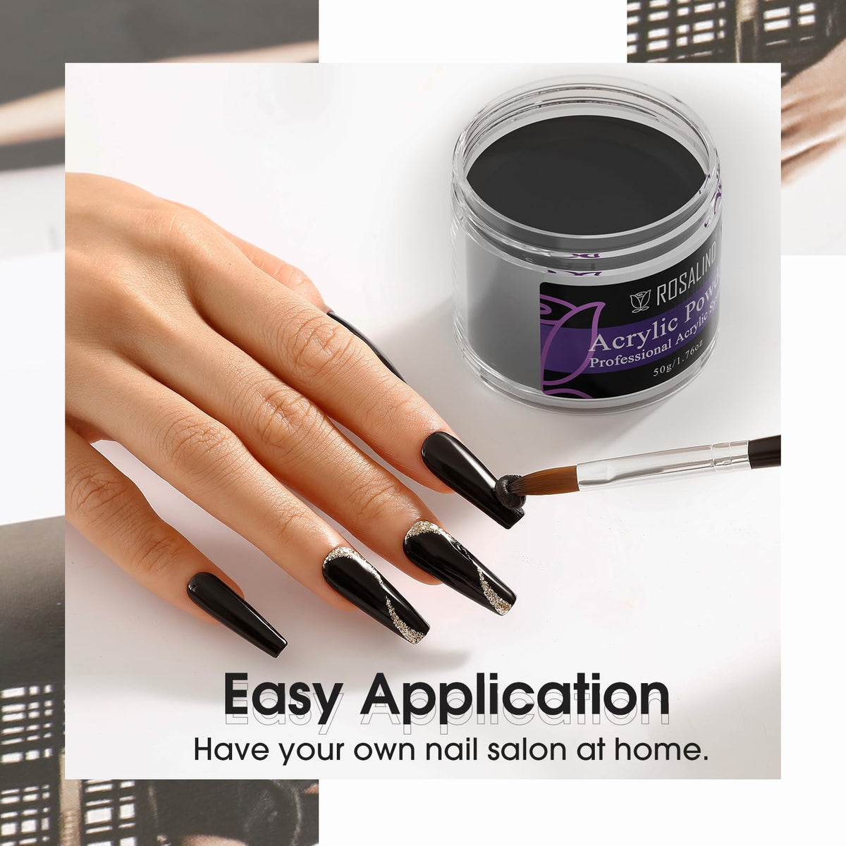 Professional nail sculpting with Rosalind powder