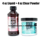 Mia Secret four ounce clear acrylic powder jar showing professional polymer seal.