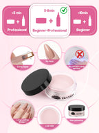 Professional nail extension using Ebanku acrylic powder