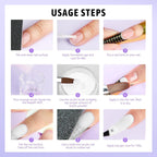 Finished manicure using Hotolove acrylic nail system