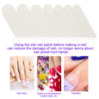 Transparent silk nail wraps for UV gel reinforcement and protection