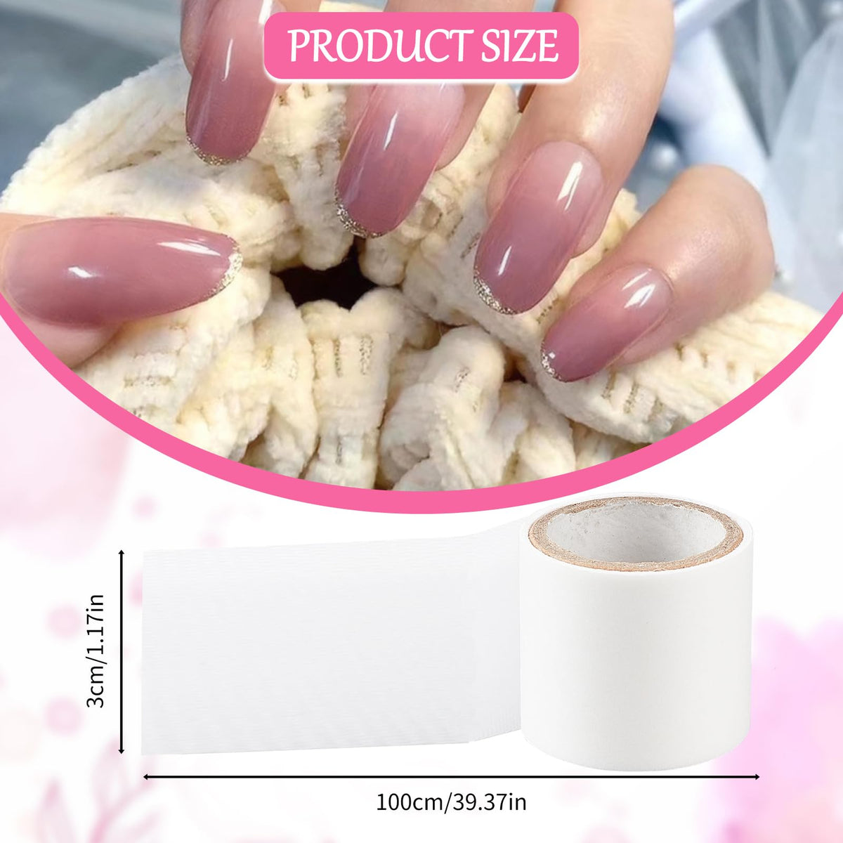 Niceneeded silk nail repair bandage tape showing adhesive texture