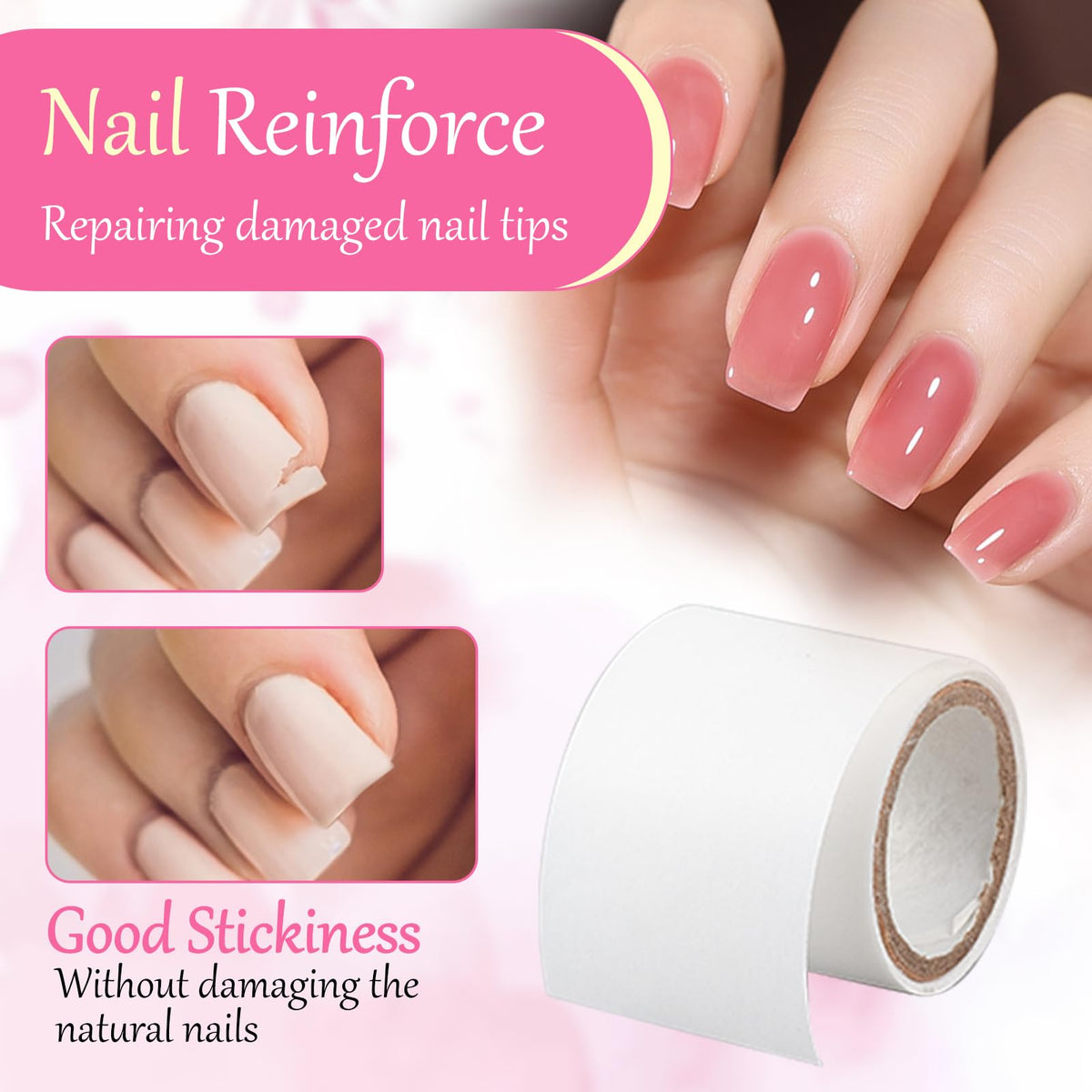 Niceneeded nail protector tools applied to natural nails