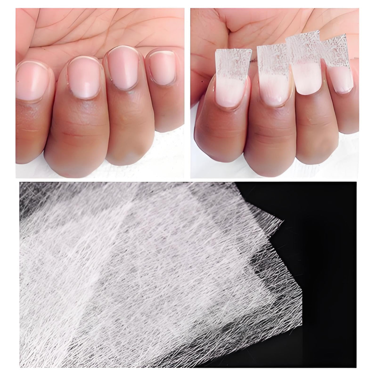 Repairing a broken nail using DPWOUM silk nail wrap kit