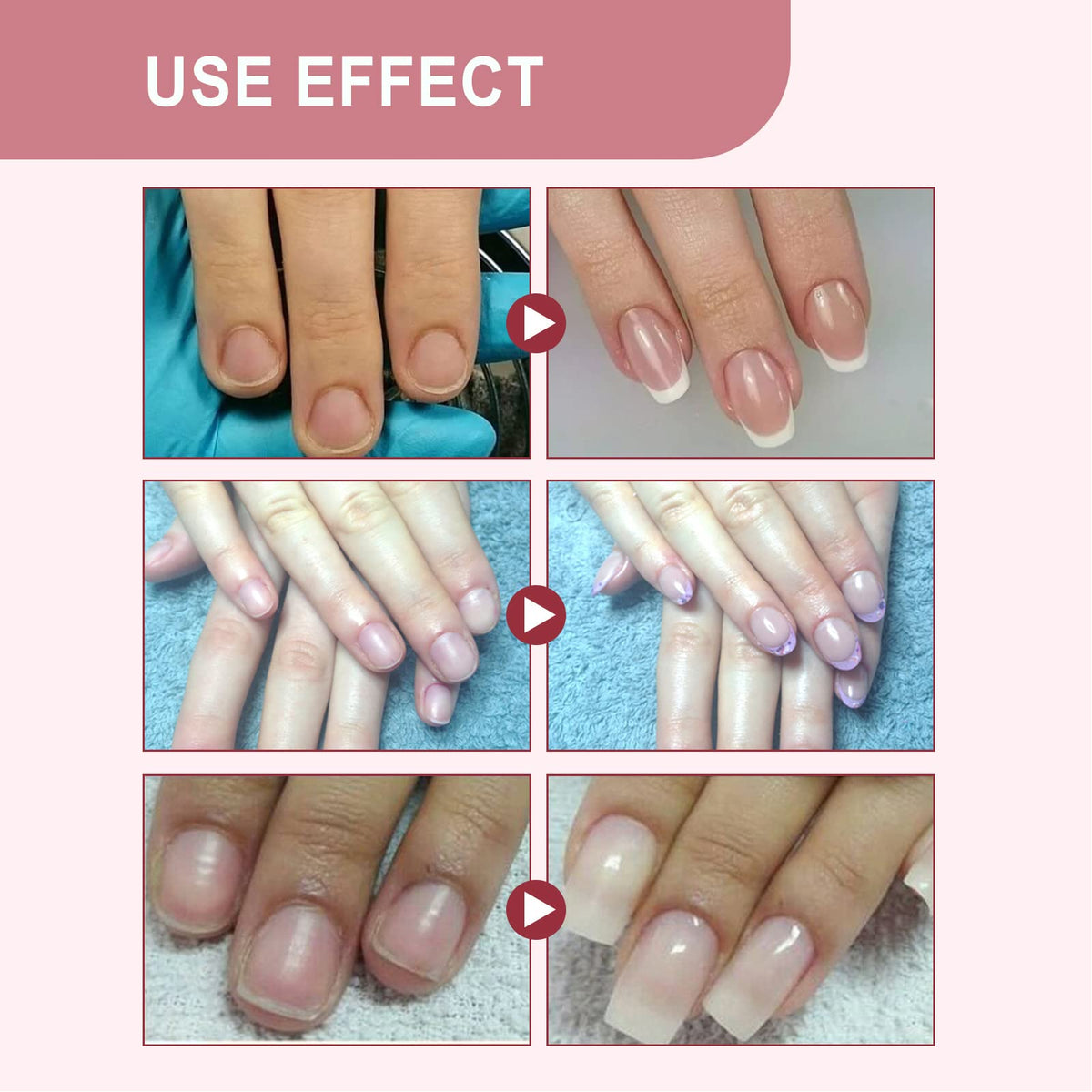Samentha nail extension kit packaging contents layout