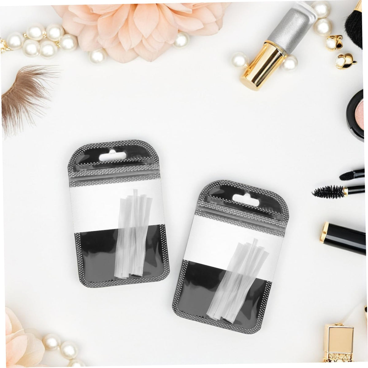 Applying Valiclud nail fiber for natural manicure