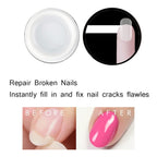 Before and after results using Sonew fiberglass kit on short brittle nails
