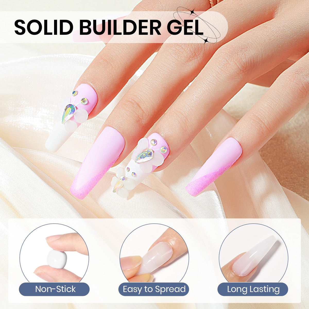 Application of Supwee builder gel using a silicone mold