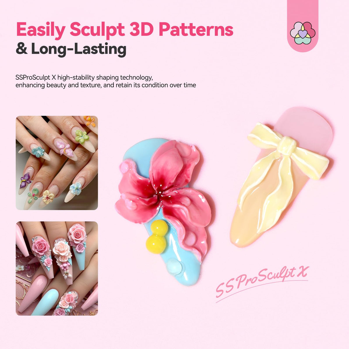 Saviland 3D nail art carving pen and gels
