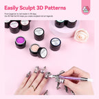Professional 3D nail sculpting gel kit packaging