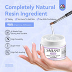 Applying Saviland clear builder gel using acrylic nail brush