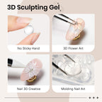 Using a silicone tool to mold Supwee 3D nail gel