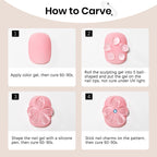 Professional DIY manicure using clear 3D sculpting gel