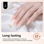 Professional salon grade nail art with 3D sculpted gel