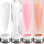 Four pots of Fcozpjk solid builder gel for nail sculpting