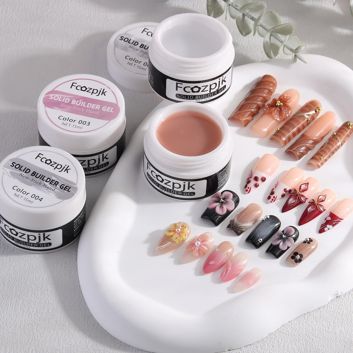 Professional nail modeling kit featuring Fcozpjk 4 color set