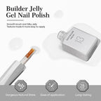 Professional manicurist using Canni clear builder gel
