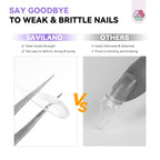 Detailed view of Saviland poly gel slip solution and base coat