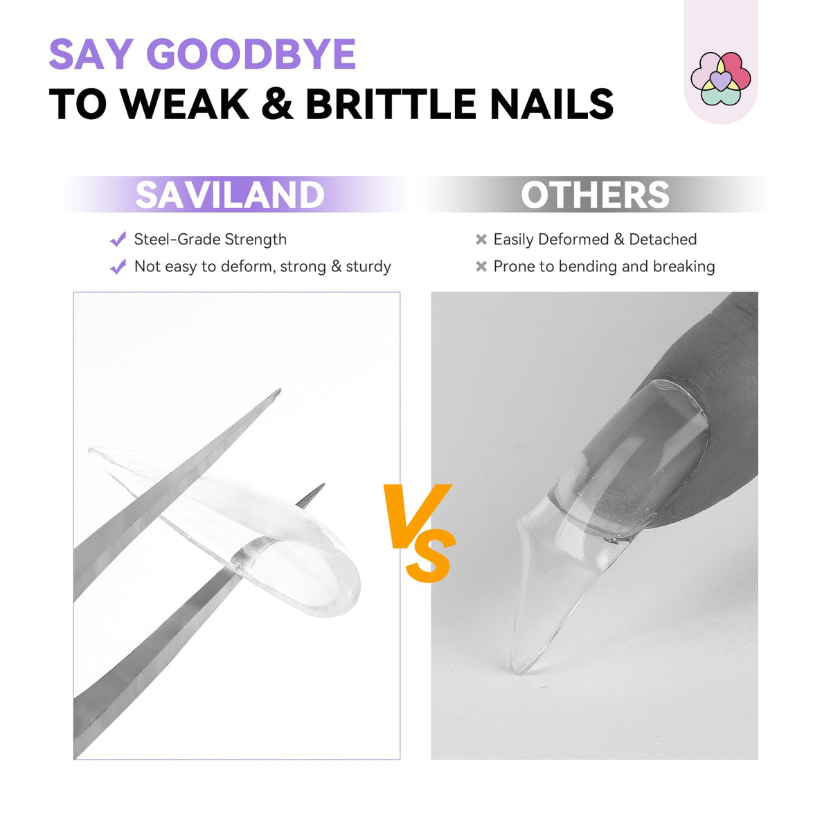 Detailed view of Saviland poly gel slip solution and base coat