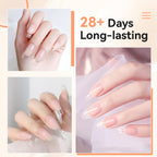 Clear builder gel for trendy nail art design