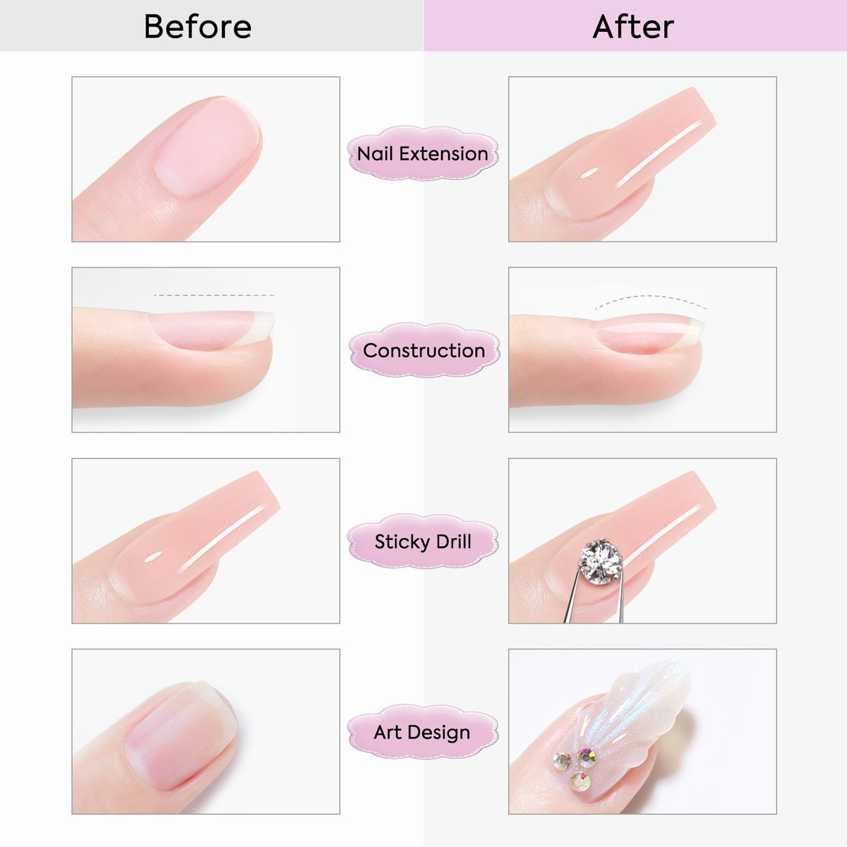 Canni nail extension gel for DIY nail art