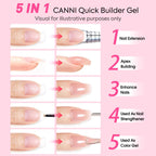 Step by step application of Canni UV builder gel