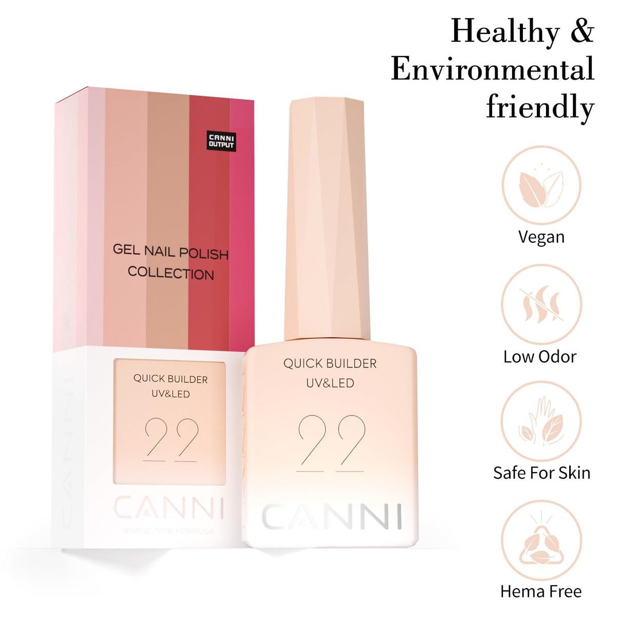 Professional manicure using Canni nude builder gel