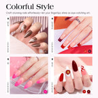 Full contents layout of the 67 piece Coscelia gel nail starter kit