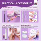 Professional nail extension application using Saviland builder gel