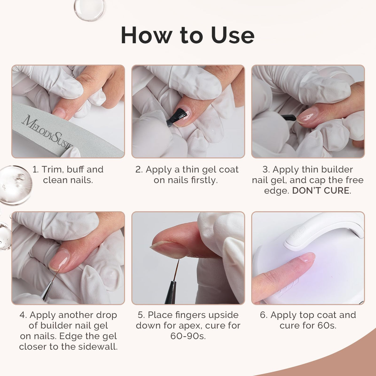 MelodySusie nail art salon DIY manicure builder gel