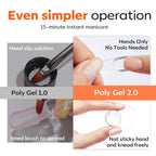 Professional nail results using Modelones solid poly gel
