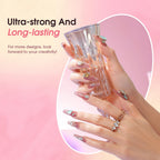 Dual nail forms for professional poly gel extensions