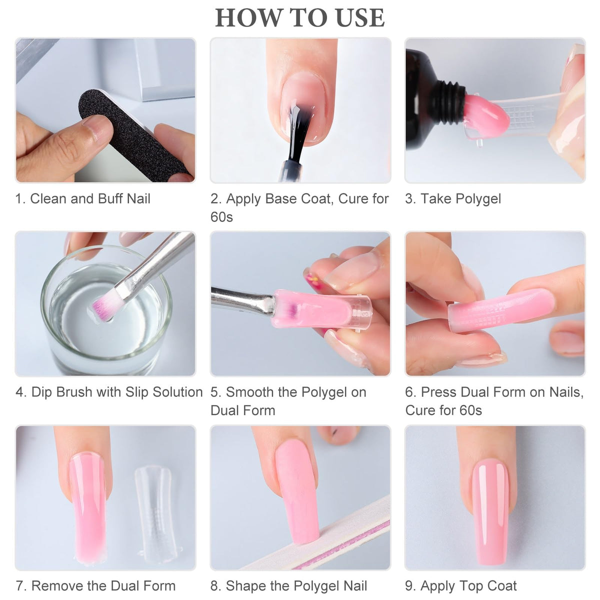 High quality nail extension builder gel set for home salon
