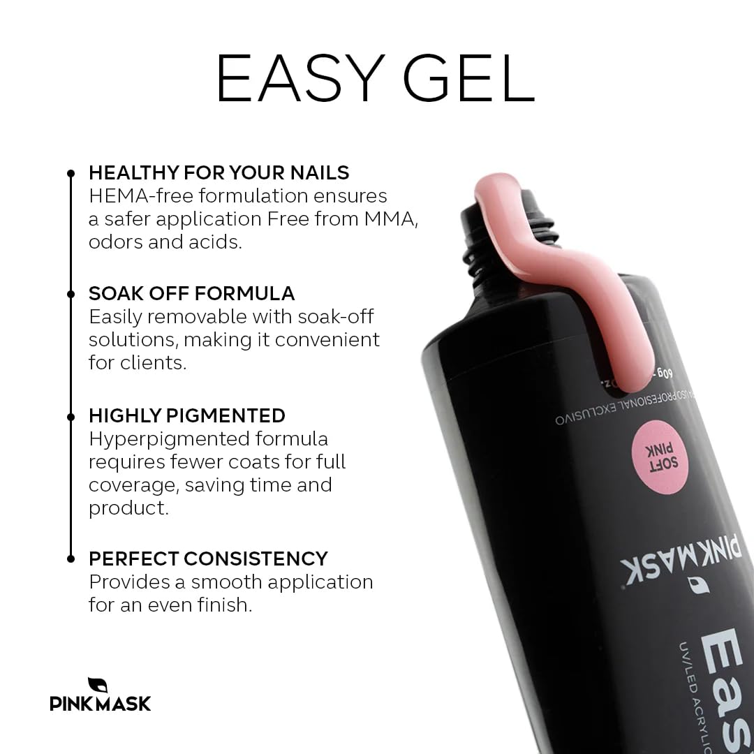 Pink Mask Easy Gel 60 grams for salon and home use