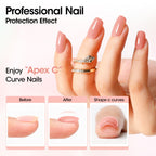 Application of Gellen hard gel on fingernails