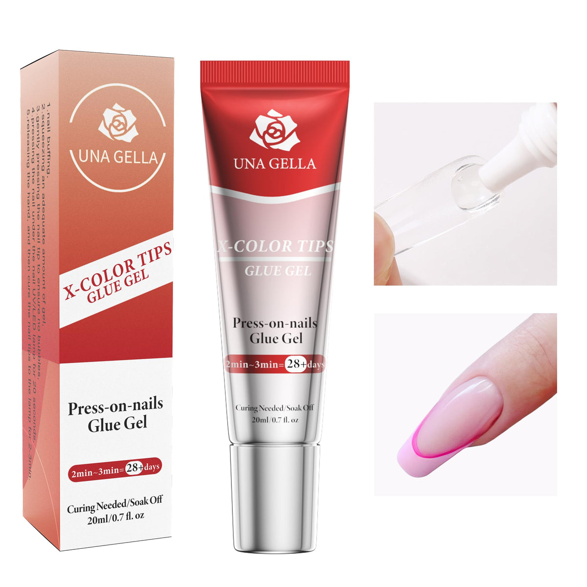 Detailed label of Una Gella UV gel glue