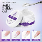 Clear and white solid hard gel texture for nail art