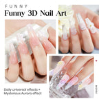 Professional 3D nail art sculpted with Mizhse builder gel