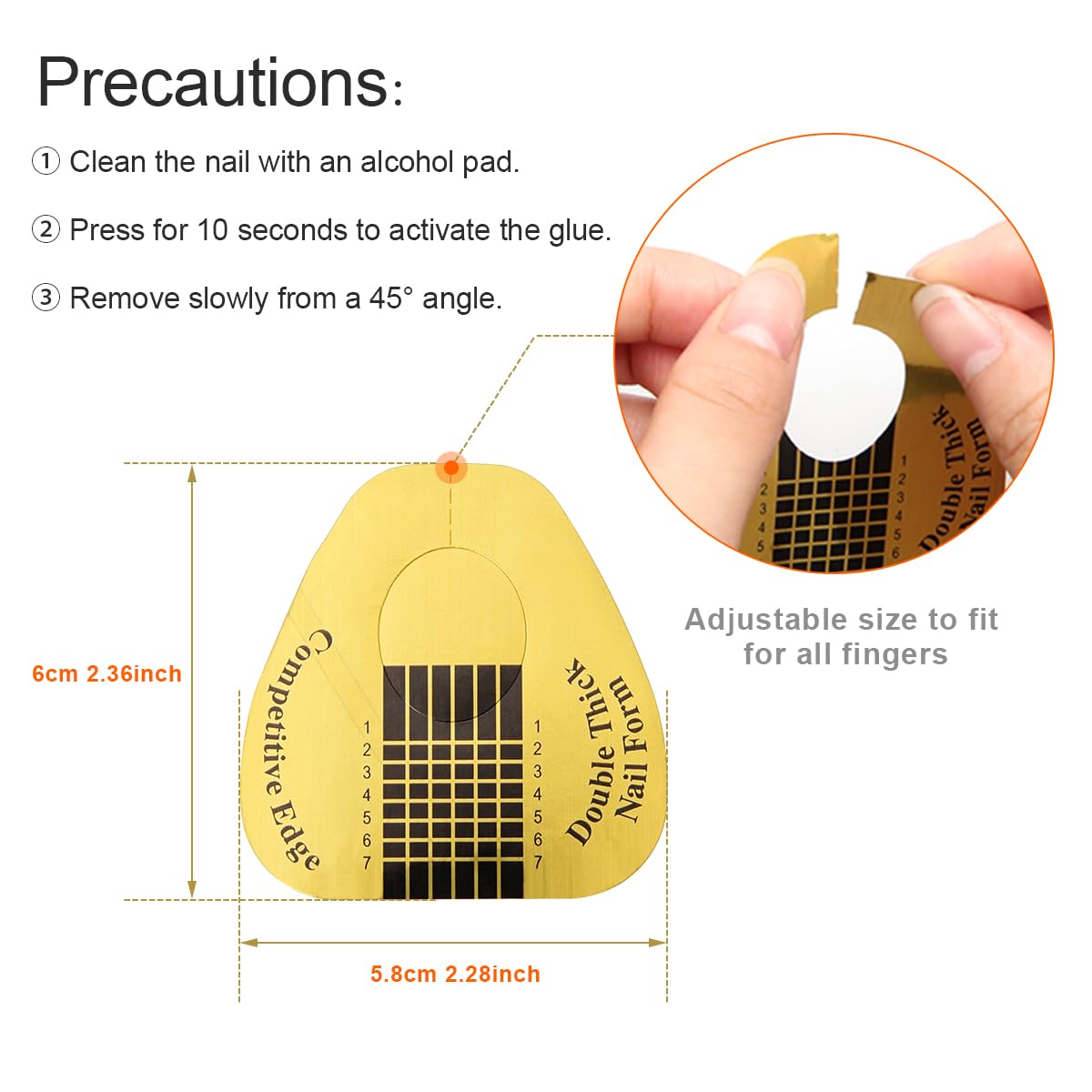 Ahier nail extension forms for DIY acrylic manicures