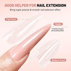 Close up of Jewhiteny almond round nail extension mold sizes