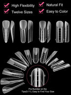 Assorted shapes of Ebanku French nail form silicone guides