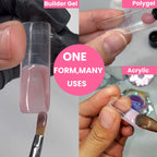Square shape toenail extension demonstration using GlimightyX kit