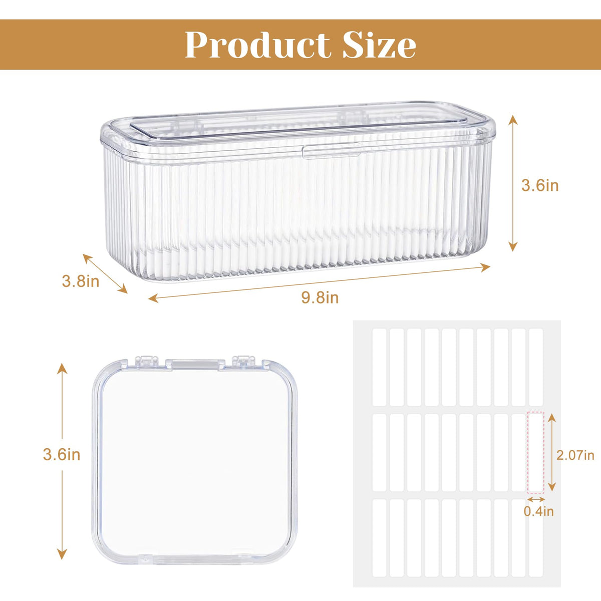 Close up of clear individual press on nail storage sleeves