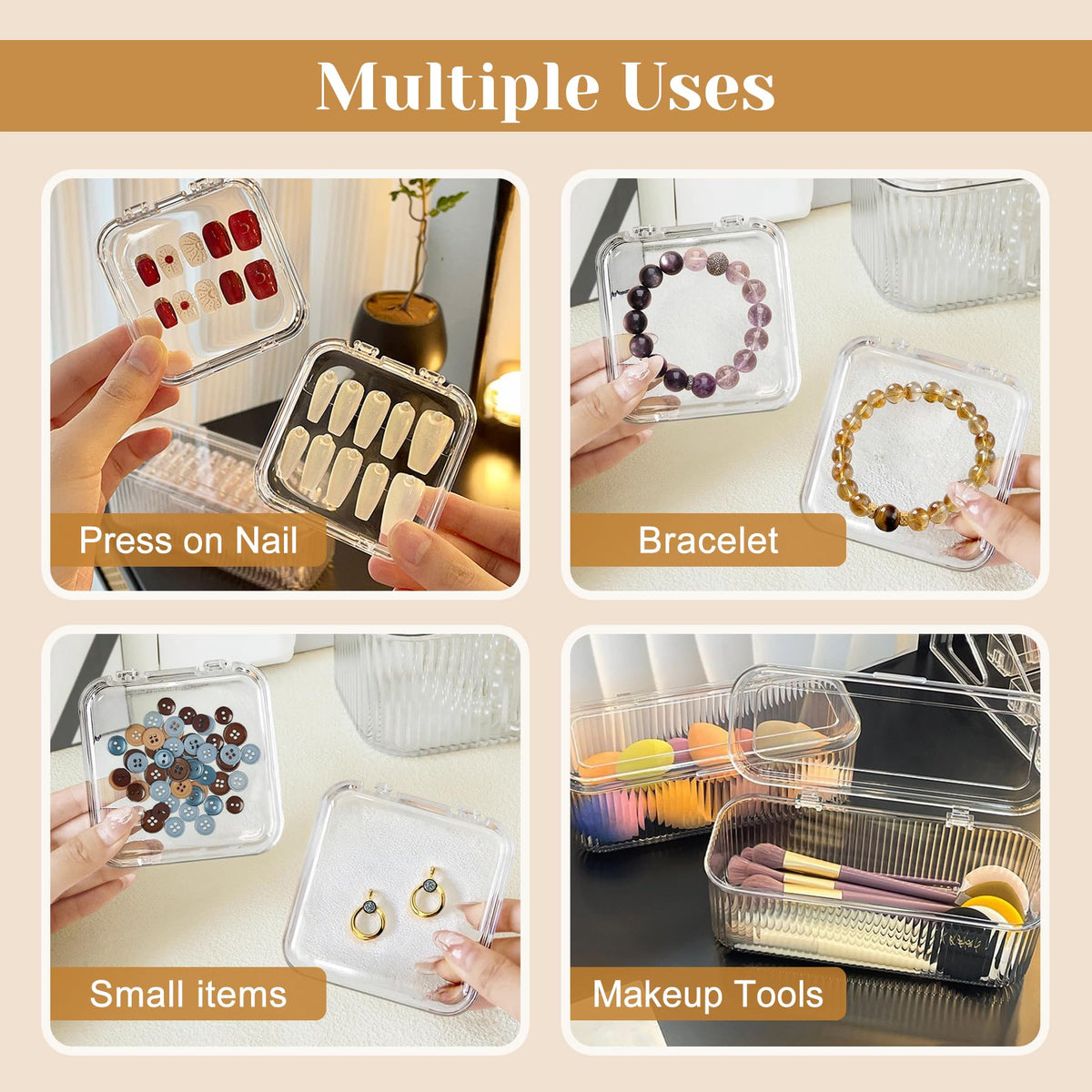 Side view of Conbola nail packaging box showing compact design