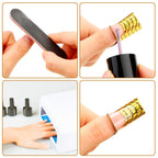 Close up of reusable UV gel nail sculpting guide