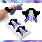 Close up of Honey Joy adhesive paper nail forms for gel